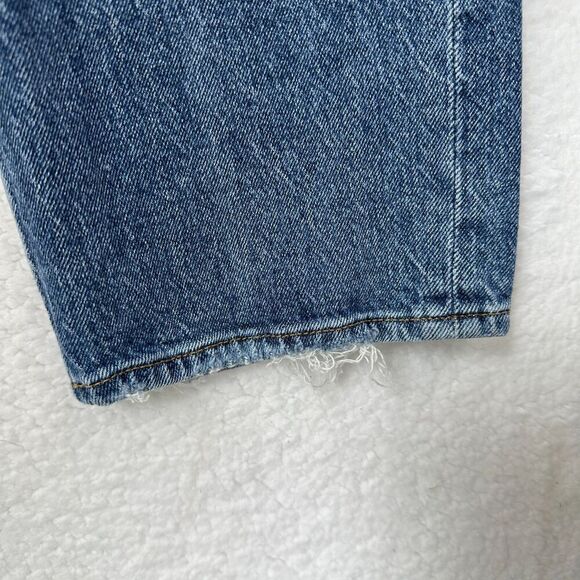 2/$30 Loft The 90s High Waist Straight Leg Jeans Womens 25 Distressed Classic - Picture 6 of 13